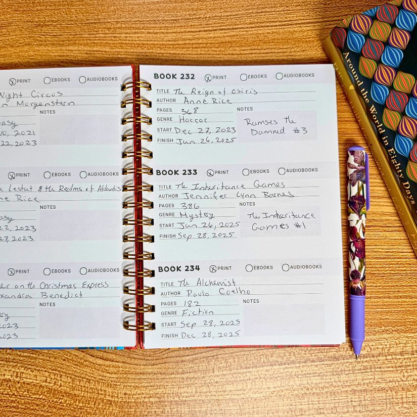 Love To Scribble spiral and hardbound reading journals for tracking books