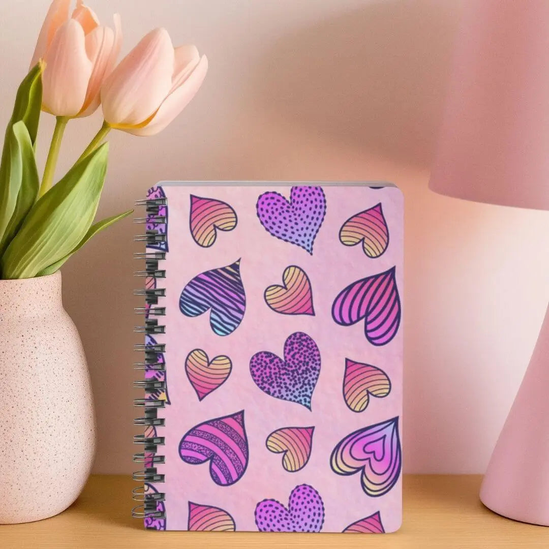 Love To Scribble Hearts Spiral Notebook