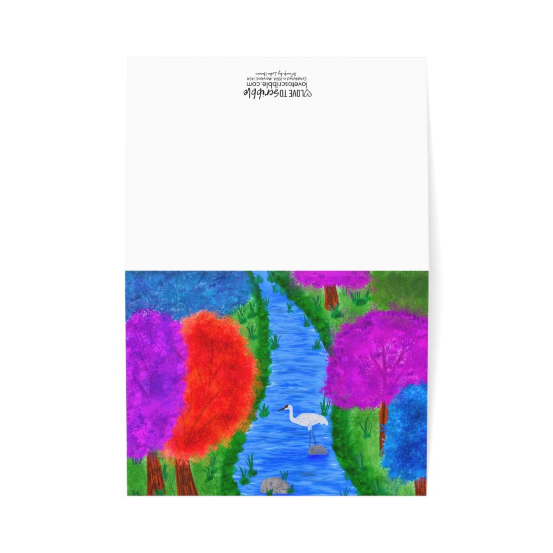 Love To Scribble Greeting Card laying flat