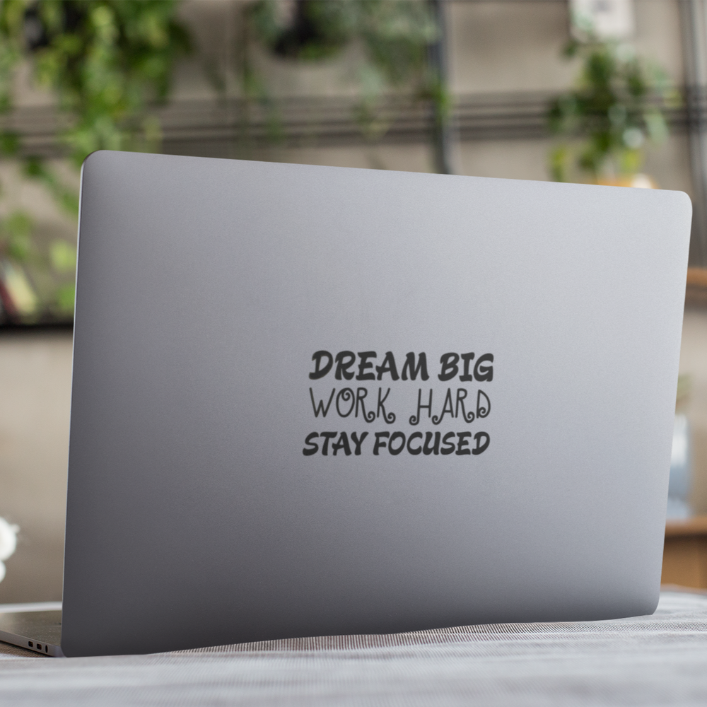 
                  
                    Dream Big Decal on computer
                  
                