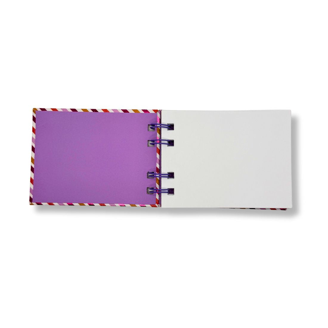 Small pocket notebook 3x4 with blank pages and striped cover