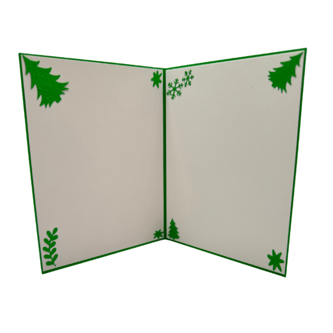 Handmade Christmas Card – Elegant Green and Gold Theme with Envelope Inside