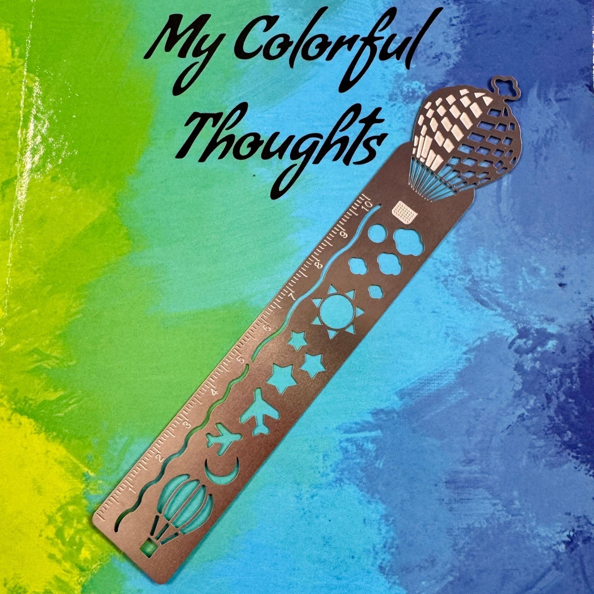 Fun Express Ruler Bookmarks Hot Air Balloon Ruler Bookmarks – Metal 6x1, 10cm (4 inches) Stencil ...