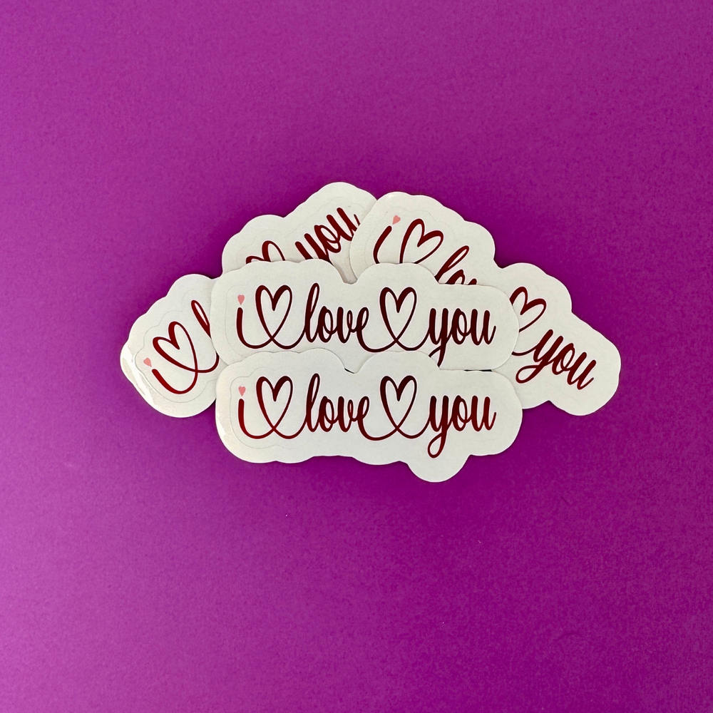 Elegant I Love You Sticker – Perfect for Gifting and Decorating