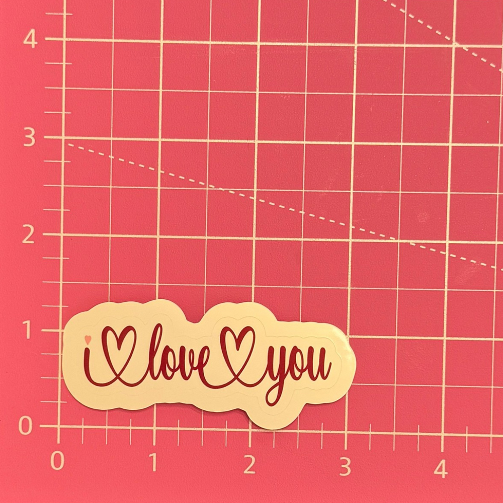 
                  
                    1.25x3 Water-Resistant I Love You Sticker for Laptops and Journals
                  
                
