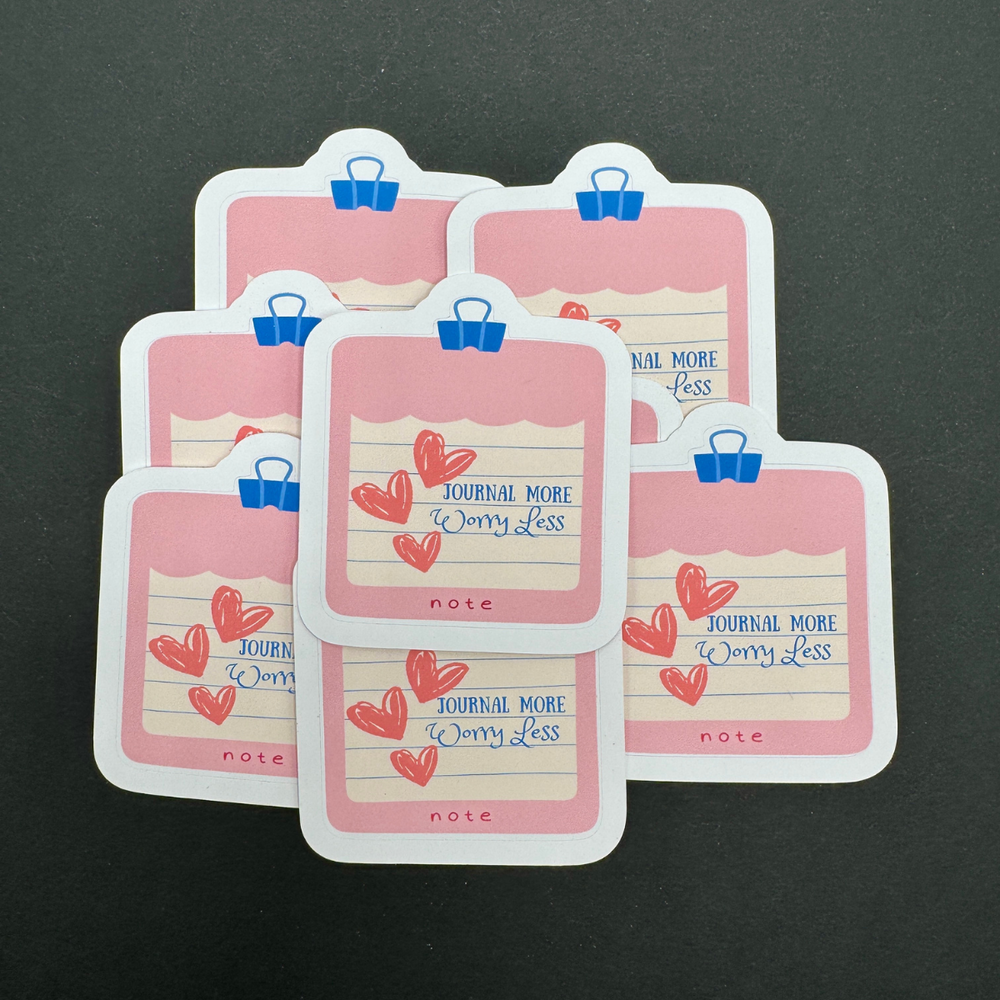 
                  
                    Cheerful Journal More Worry Less Sticker – Perfect for Everyday Inspiration
                  
                