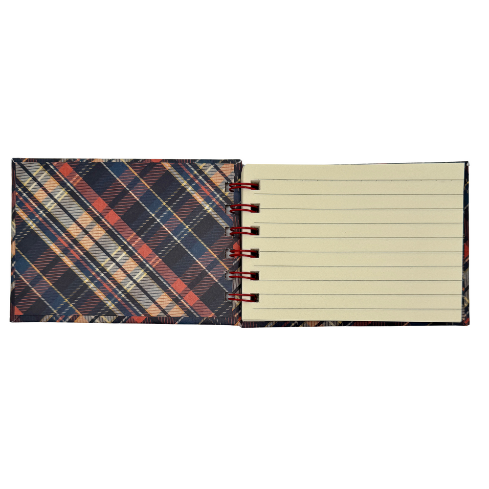 
                  
                    Mini Blue Plaid Notebook Inside Lined Pages
                  
                