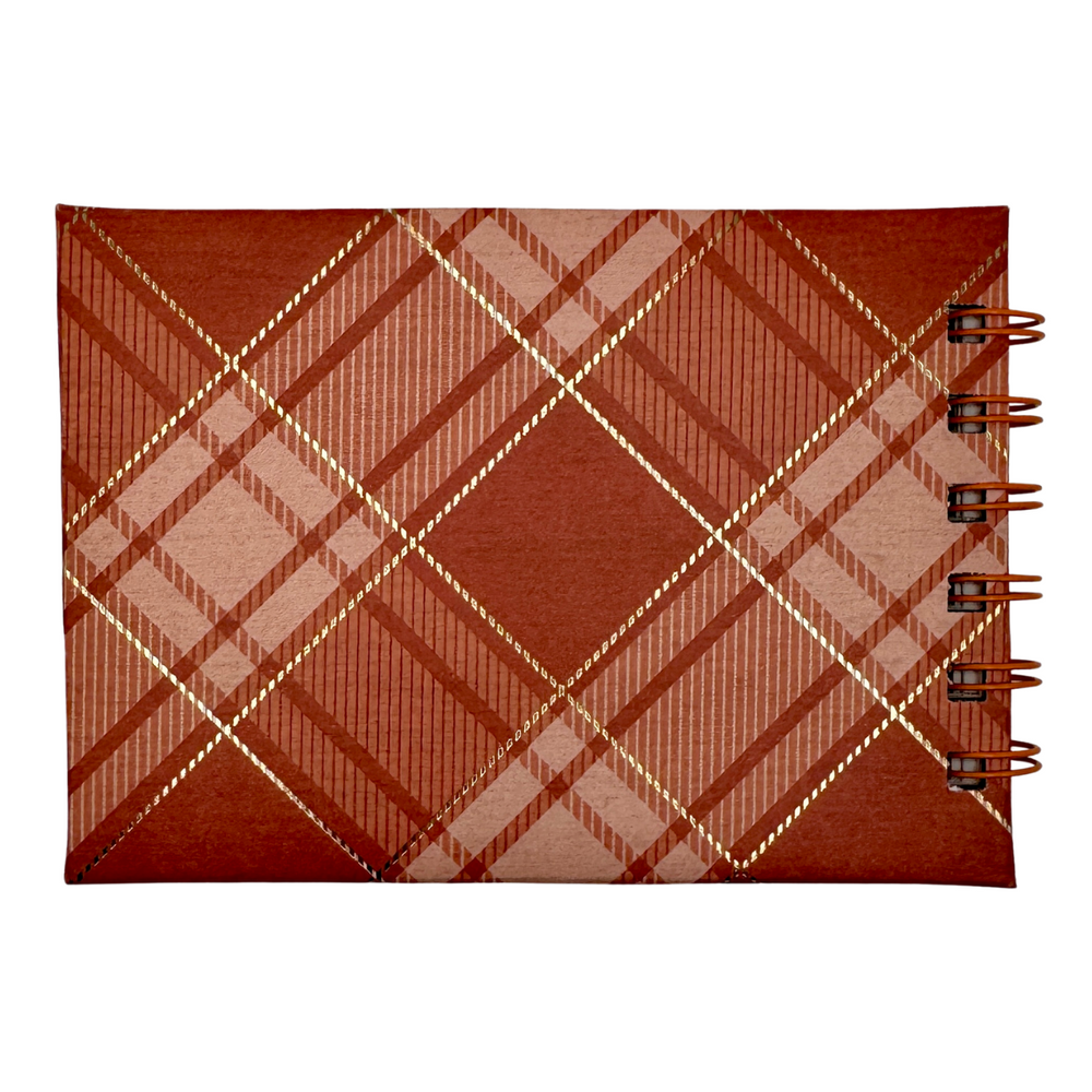 
                  
                    Mini Red Plaid Notebook Back Hardcover with Gold accents
                  
                