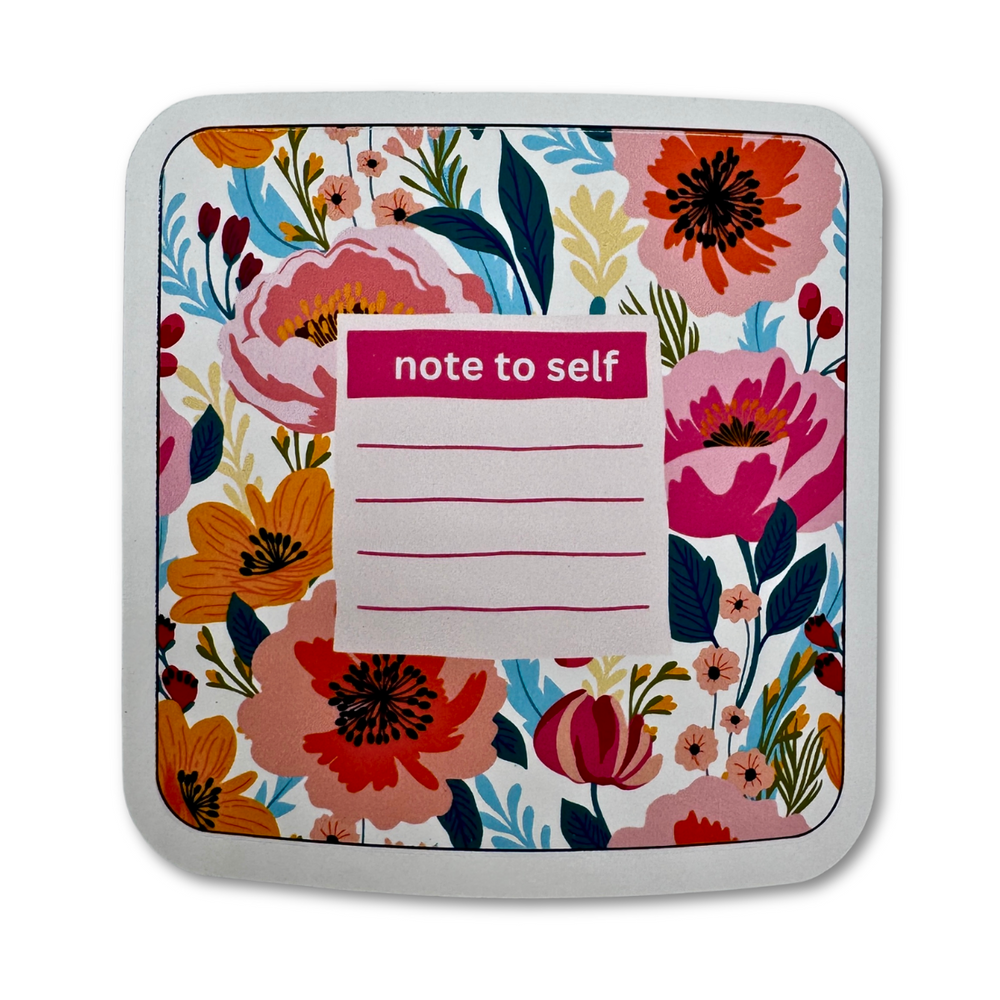 
                  
                    Note To Self Peach Pink Stickers – Vinyl Stickers with Floral Design
                  
                