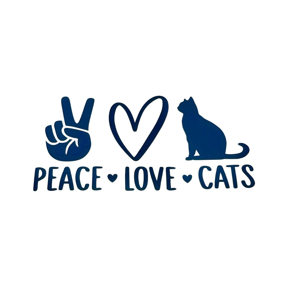 Love To Scribble Peace Love Cats Decal