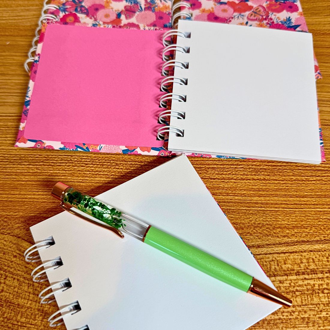 Pink Spiral Mini Notebook 4x4