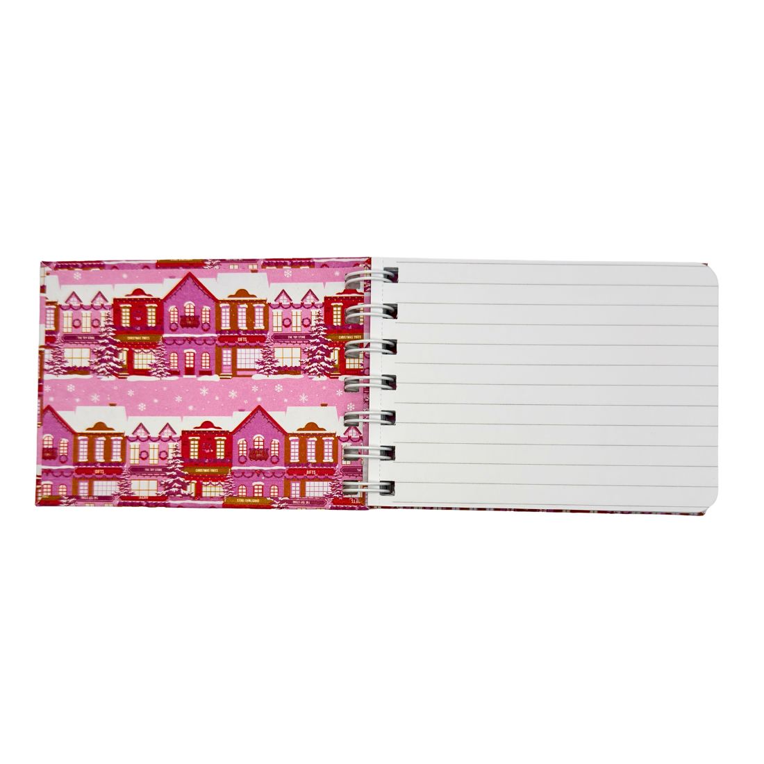 3.5x5 inch pink spiral notebook with lined pages