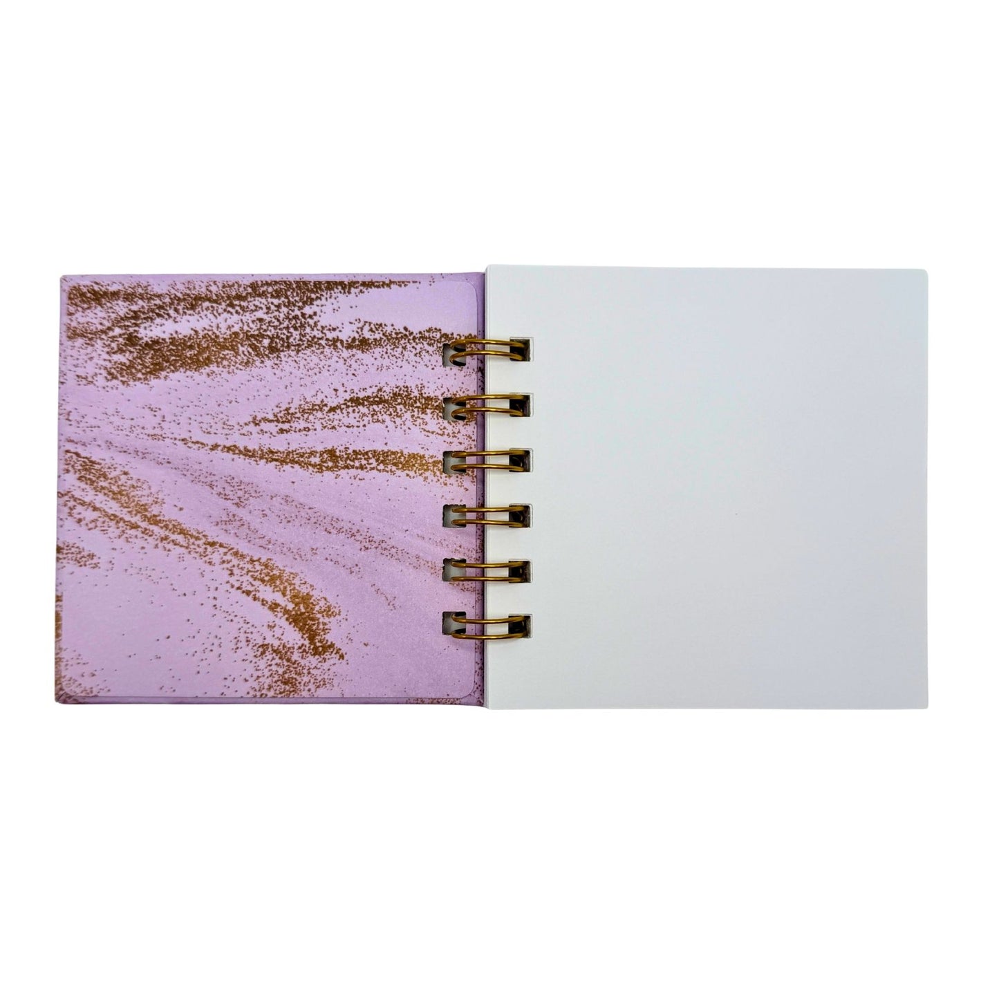 Purple Swirl Mini Notebook Blank white pages