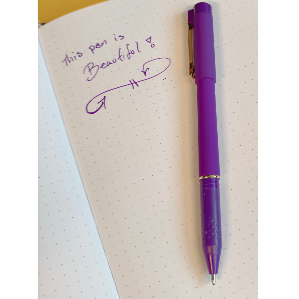 Comfortable Grip Purple Gel Pen – Perfect for Journaling and Notes
