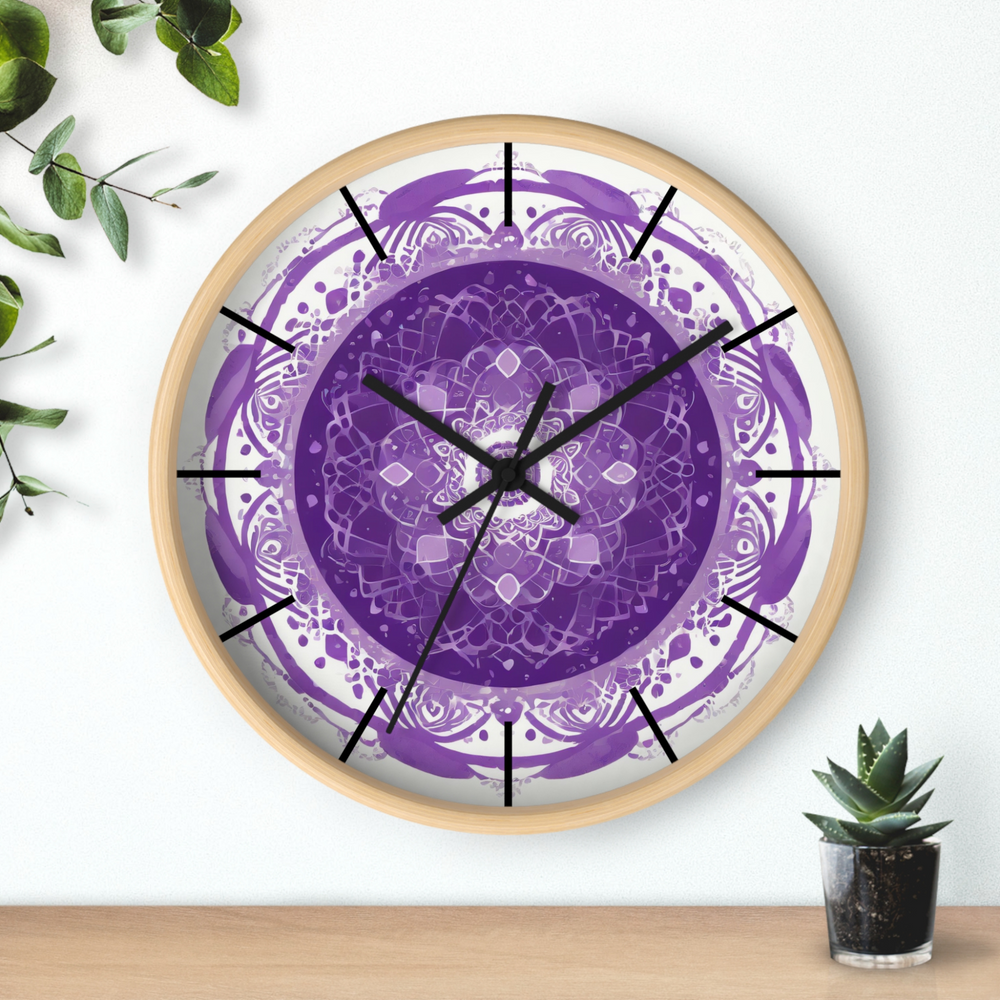 
                  
                    Purple Mandala Clock – Durable Wooden Frame and Plexiglass Face
                  
                