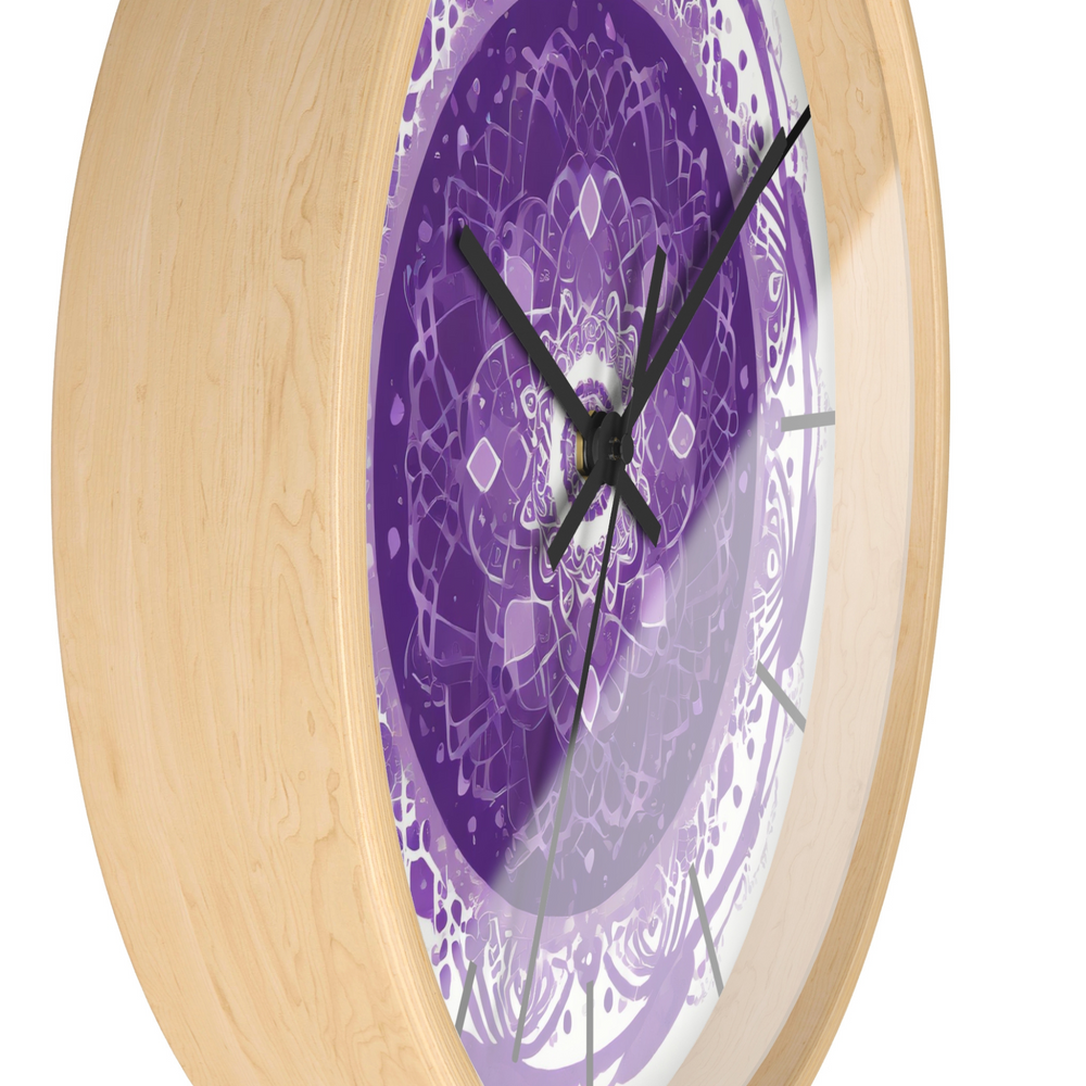 
                  
                    Purple Mandala Clock Side – Durable Wooden Frame and Plexiglass Face
                  
                