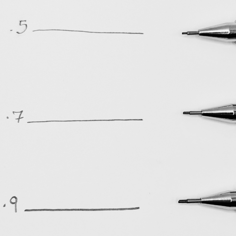 Silver Mechanical Pencils – Set of 3 with 0.5mm, 0.7mm, and 0.9mm Lead Sizes