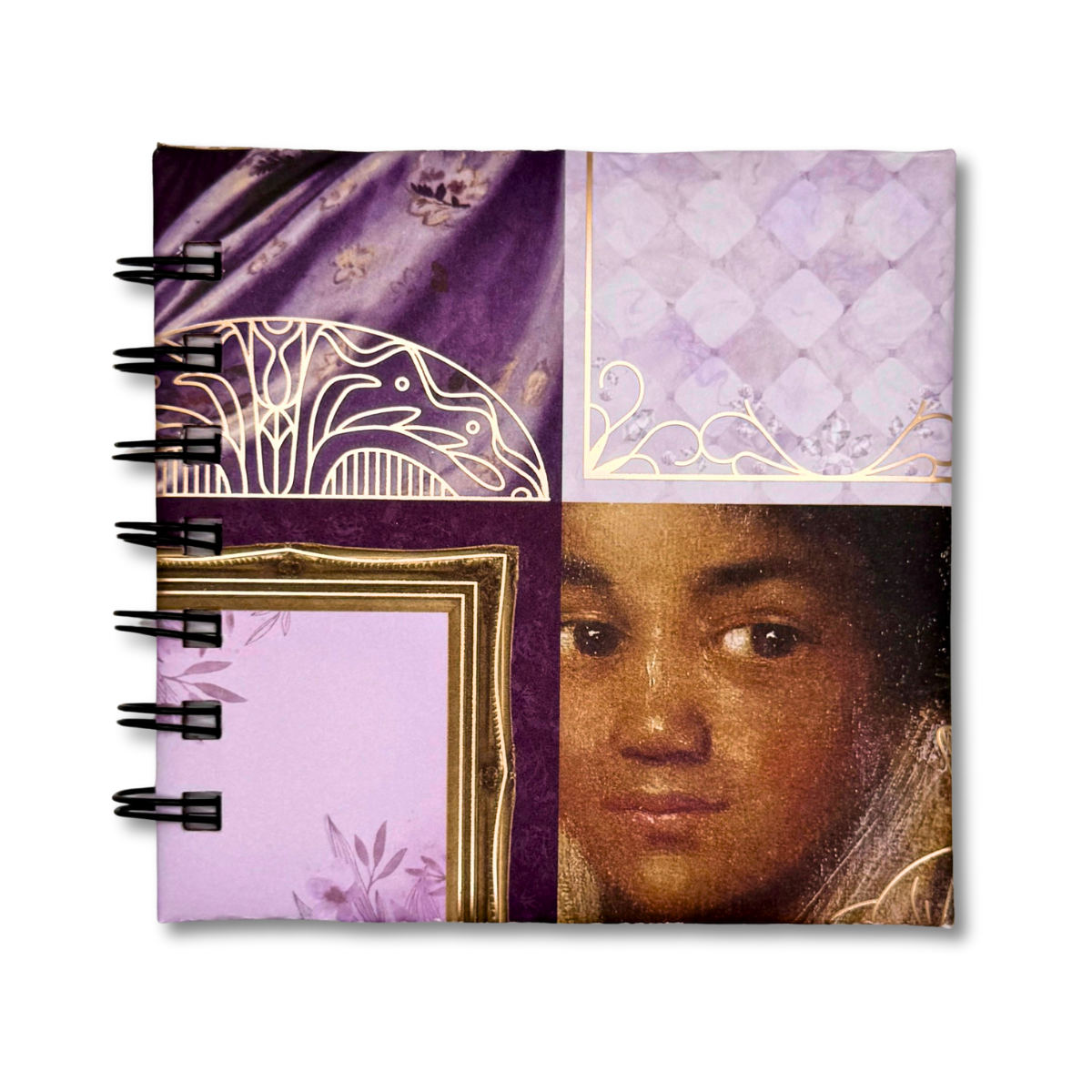 Vintage Style Mini Notebook – 4.5x4.5 Lined Journal with Classic Cover