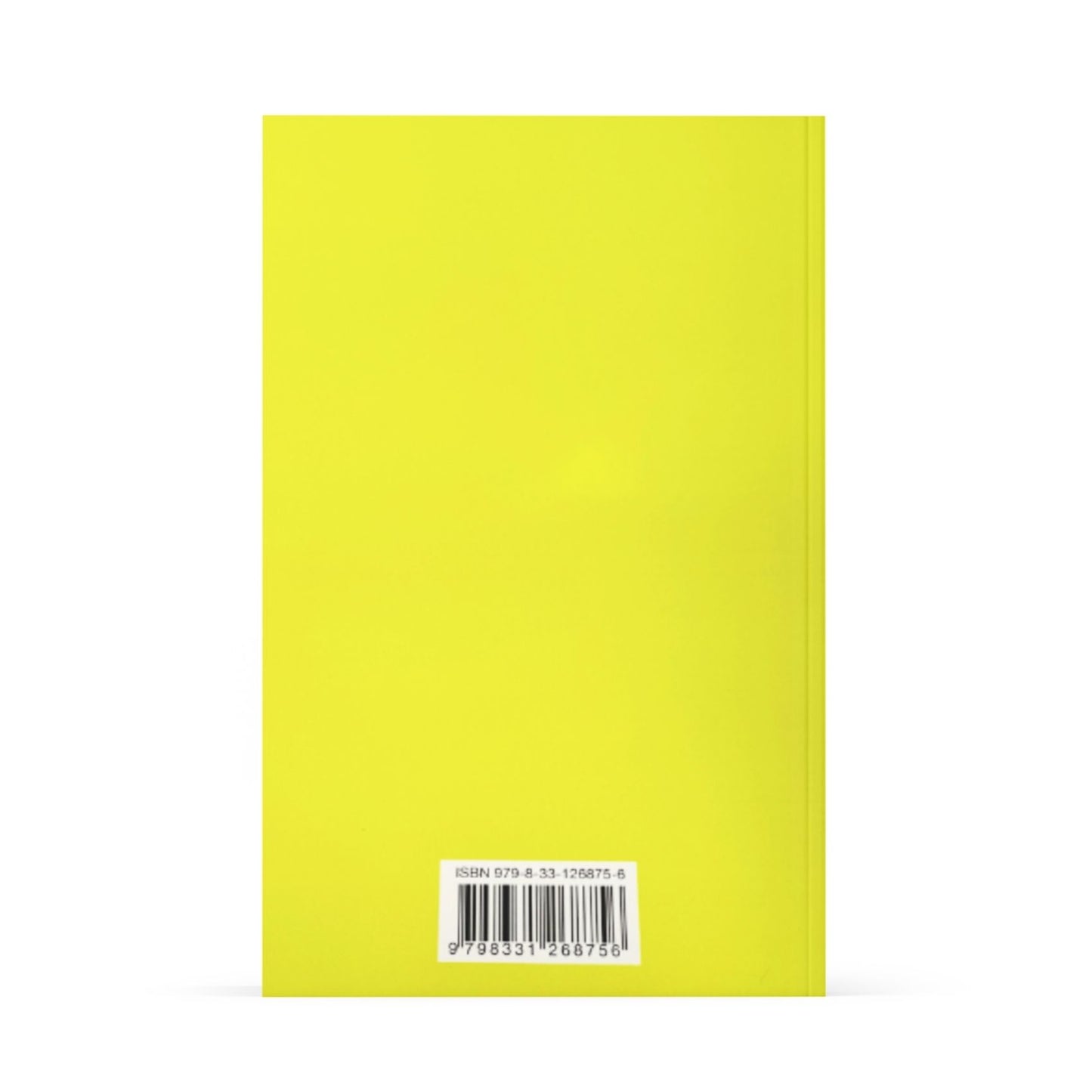 Yellow notebook with a barcode on a white background
