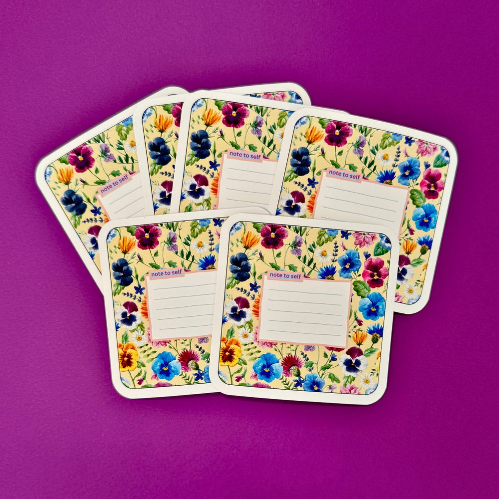 
                  
                    Floral Vinyl Stickers with Space for Notes – Perfect for Planners and Mirrors
                  
                