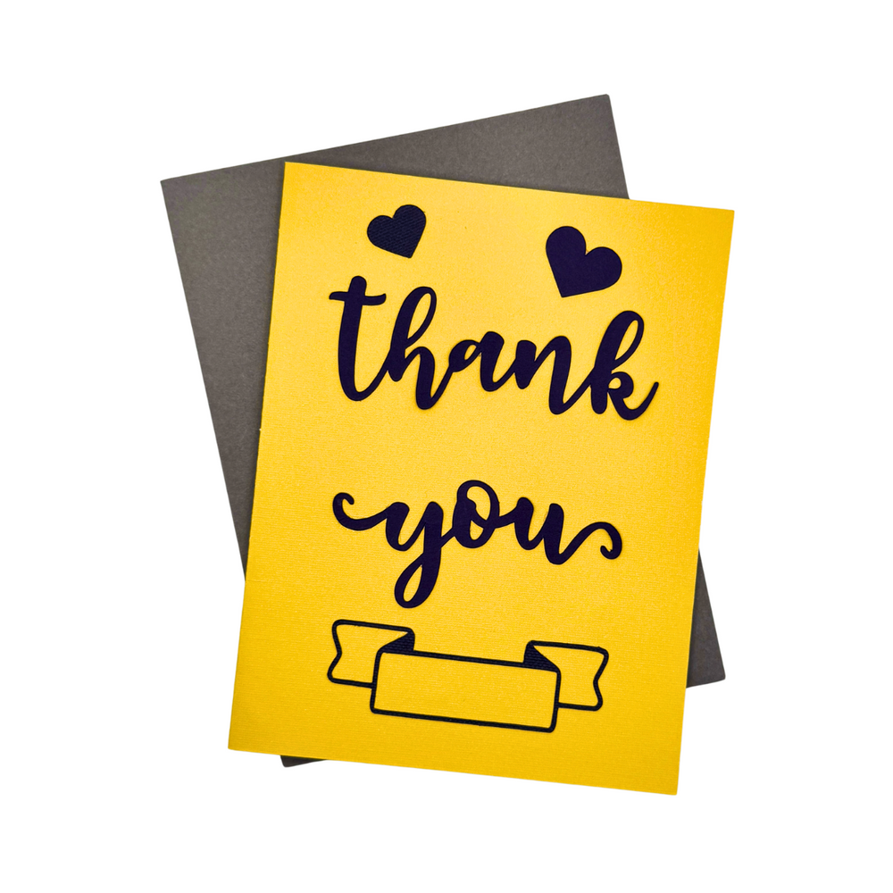 
                  
                    Yellow & Blue Thank You Card – Handmade 4.25x5.5 Greeting Card
                  
                